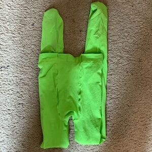 Lime green leggings/stockings